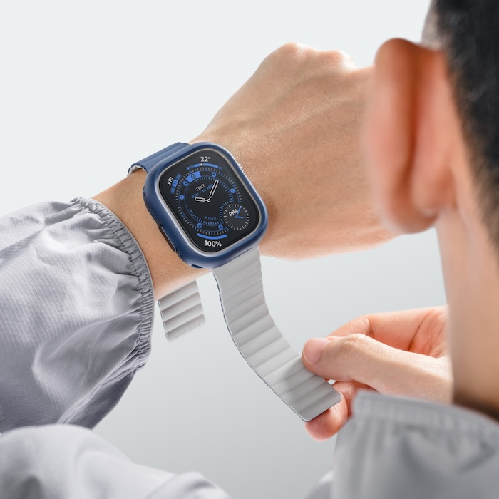 MAGEASY Skin Duo 雙面親膚磁吸矽膠防水Apple Watch錶帶40/41/42/44/45/46mm