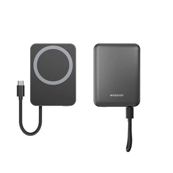 MAGEASY MagPower 二合一磁吸行動電源 10000mAh (USB-C 快充)