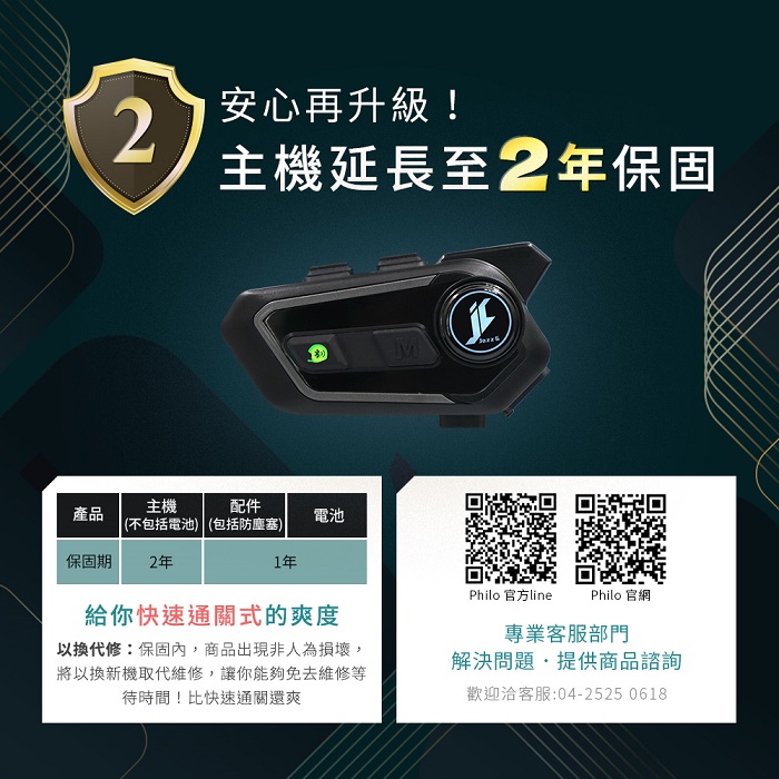 【Philo 飛樂】Jazz6 全混音多人對講安全帽藍牙耳機