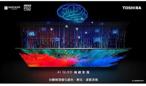 【智慧家庭】TOSHIBA 東芝 65型 AI  QLED顯色 量子黑面板 全陣列區域控光 (65Z770KT) 含基本桌上安裝