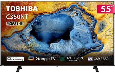 TOSHIBA 東芝 REGZA 贈基本桌上安裝 55型4K Google TV液晶顯示器(55C350NT)