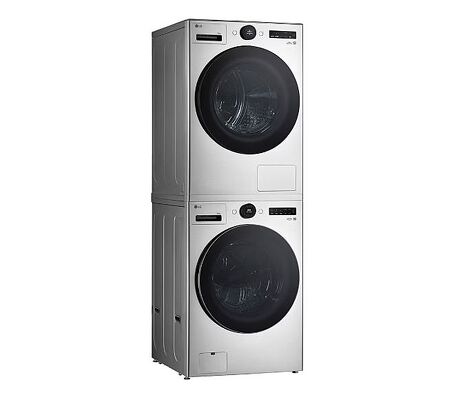 LG 樂金 洗乾衣機堆疊Wash & Dryer WiFi變頻滾筒+免曬衣乾衣機 蒸洗脫20公斤+熱泵除濕乾衣18公斤 ( WD-S20FS+WR-18DS) 星辰銀 含基本定位安裝