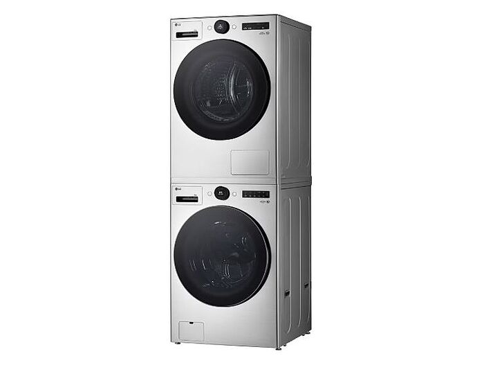 LG 樂金 洗乾衣機堆疊Wash & Dryer WiFi變頻滾筒+免曬衣乾衣機 蒸洗脫20公斤+熱泵除濕乾衣18公斤 ( WD-S20FS+WR-18DS) 星辰銀 含基本定位安裝