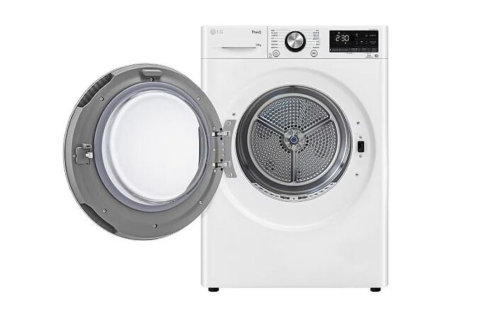 LG 樂金 10公斤免曬衣乾衣機 雙變頻熱泵除濕  ( WR-100VW) 冰瓷白 含基本定位安裝
