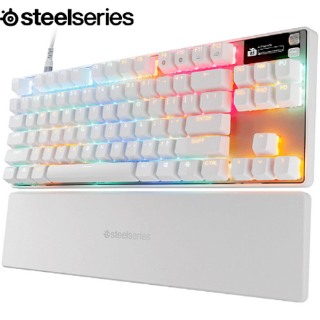 SteelSeries賽睿Apex Pro TKL Gen 3有線電競鍵盤-英文(黑/白)