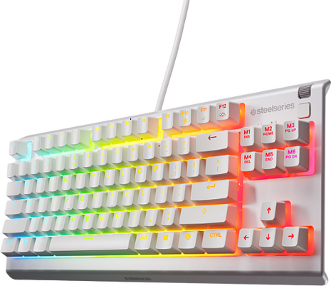 SteelSeries賽睿Apex 3 TKL有線鍵盤-英文(白)