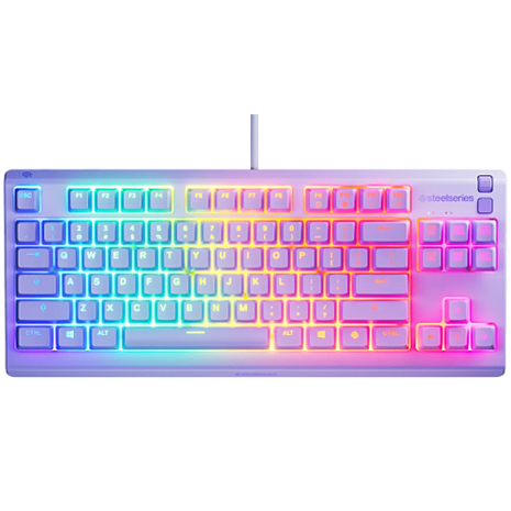 SteelSeries賽睿Apex 3 TKL有線鍵盤-英文(夢澈紫)