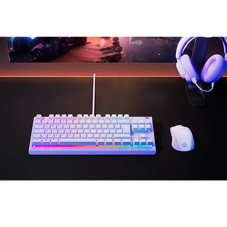 SteelSeries賽睿Apex 3 TKL有線鍵盤-英文(夢澈紫)