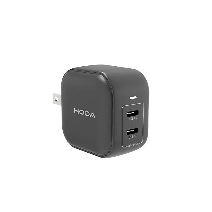 HODA 45W GaN氮化鎵智慧雙孔電源供應器 / 極速智能充電器