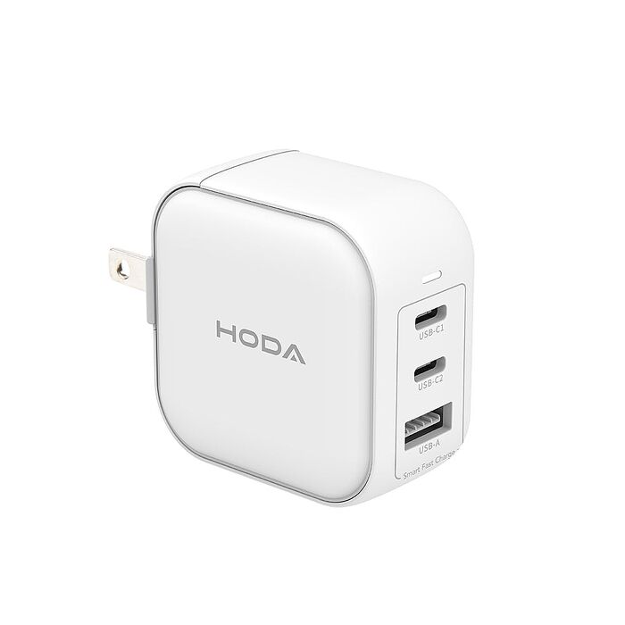 HODA 65W GaN氮化鎵智慧雙孔電源供應器 / 極速智能充電器