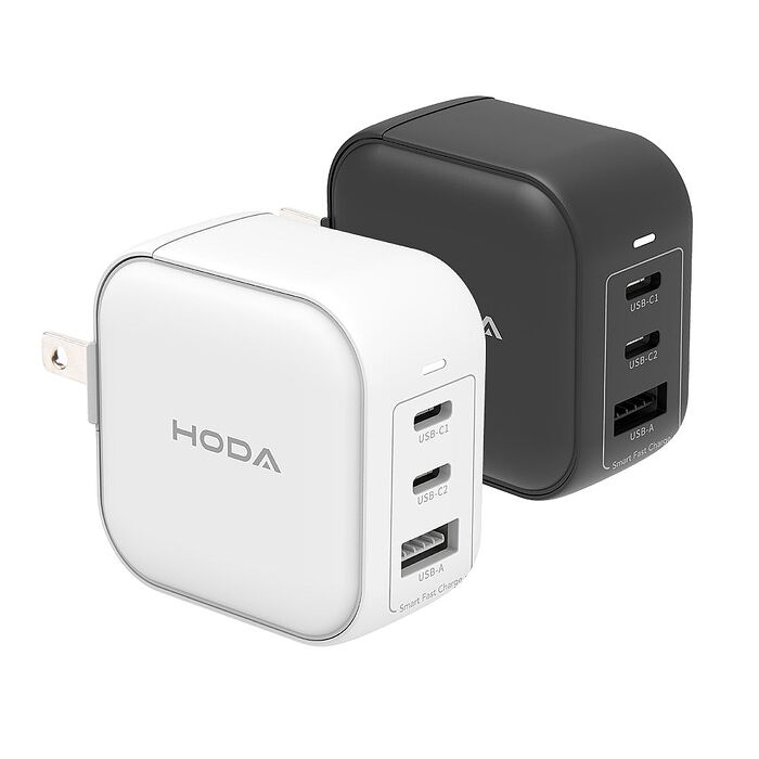 HODA 65W GaN氮化鎵智慧雙孔電源供應器 / 極速智能充電器