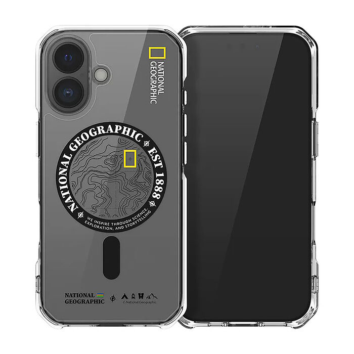 National Geographic Rugged 磁吸防摔保護殼 iPhone17 系列 - 地形黑