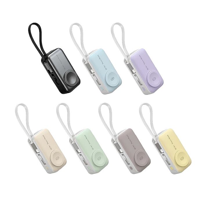 VOORCA 4合1迷你行動電源 3N1-5K 5000mAh Type-C PD22.5W