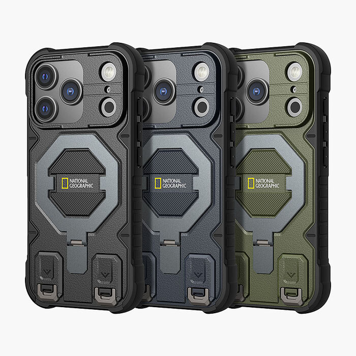 National Geographic 國家地理  Explorer 磁吸支架防摔保護殼(附掛繩) iPhone 18/17 系列