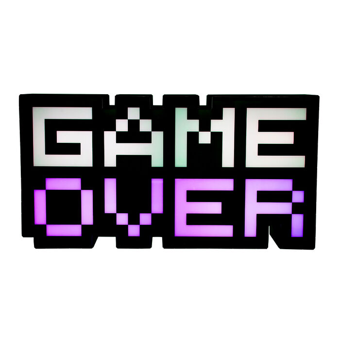 Paladone UK Nintendo 任天堂 超級瑪利歐 Game Over文字 3D造型變色小夜燈