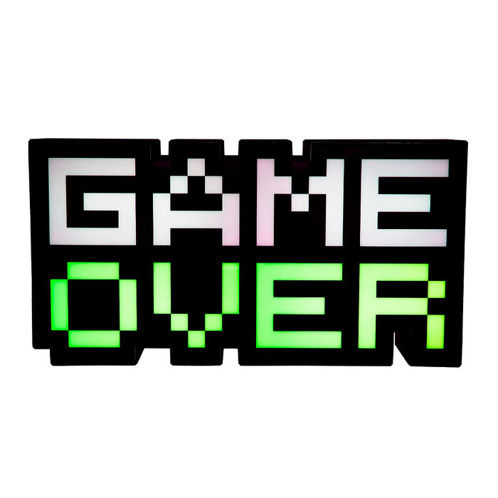 Paladone UK Nintendo 任天堂 超級瑪利歐 Game Over文字 3D造型變色小夜燈