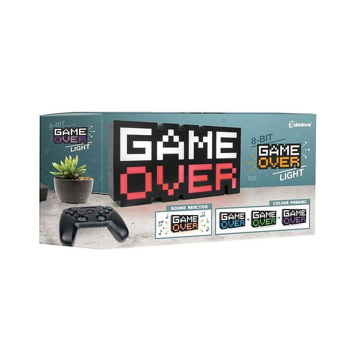 Paladone UK Nintendo 任天堂 超級瑪利歐 Game Over文字 3D造型變色小夜燈