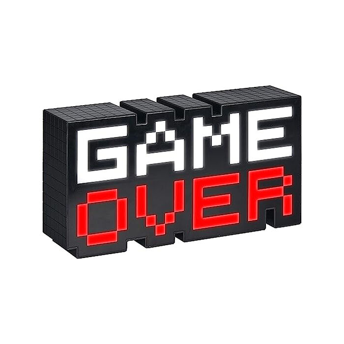 Paladone UK Nintendo 任天堂 超級瑪利歐 Game Over文字 3D造型變色小夜燈