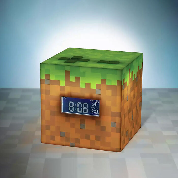 Paladone UK Minecraft 麥塊 苦力怕造型 / 草地造型 Figure 3合1 鬧鐘小夜燈