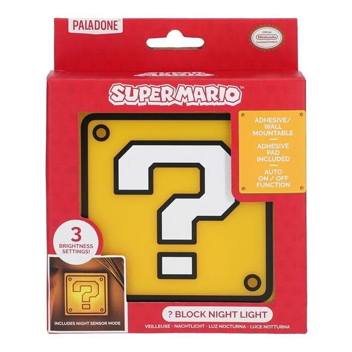 Paladone UK Nintendo 任天堂 超級瑪利歐 問號磚 感應小夜燈