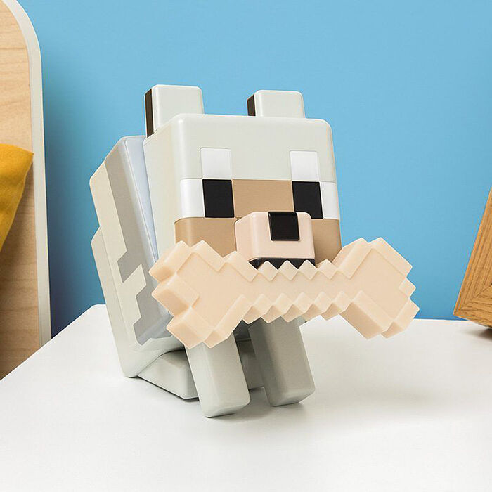 Paladone UK Minecraft 麥塊 狼夥伴 3D造型變色小夜燈
