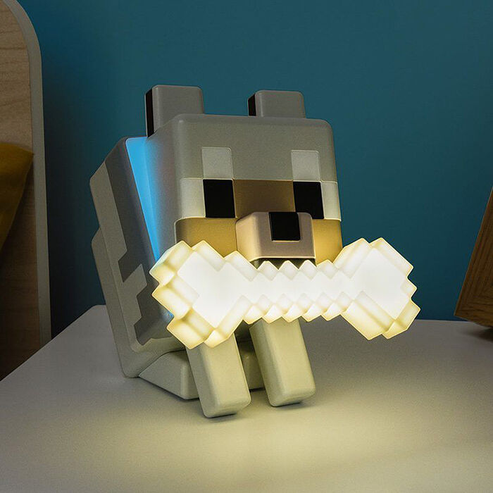 Paladone UK Minecraft 麥塊 狼夥伴 3D造型變色小夜燈