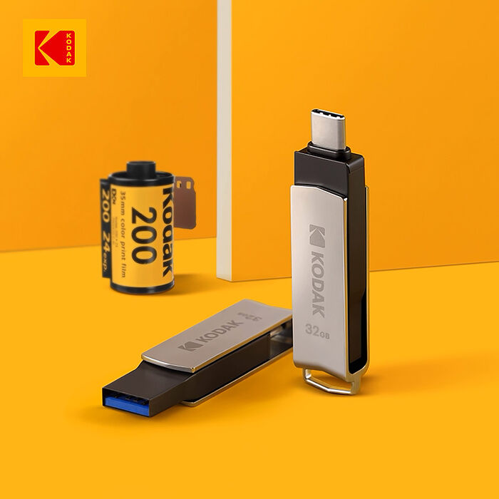 【柯達KODAK】K273 64GB 雙接口Type-C 3.2 雙用途2合1隨身碟