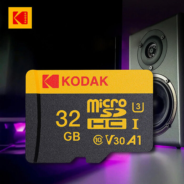 【柯達KODAK】MicroSD 32GB (UHS-I U3/V30/A1)高速記憶卡-黑色