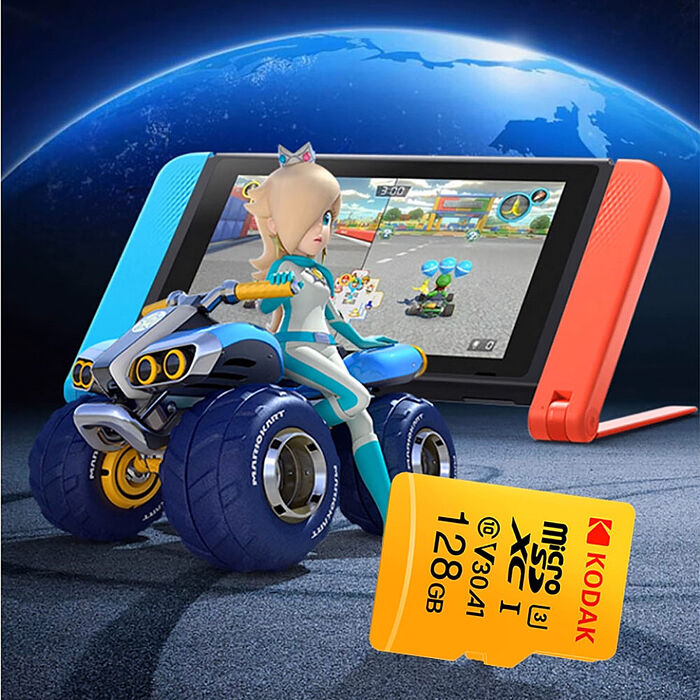 【柯達KODAK】MicroSD 128GB (UHS-I U3/V30/A1)高速記憶卡-黃色