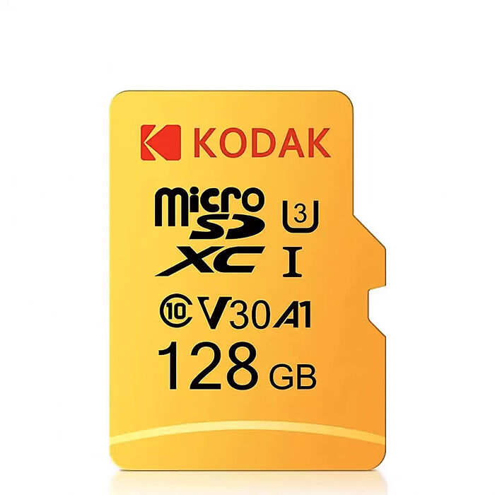 【柯達KODAK】MicroSD 128GB (UHS-I U3/V30/A1)高速記憶卡-黃色