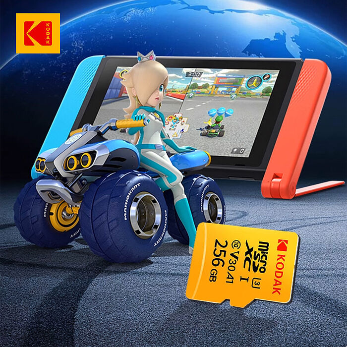 【柯達KODAK】MicroSD 256GB (UHS-I U3/V30/A1)高速記憶卡-黃色