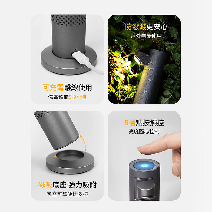 柯達KODAK LED無線充電多光束便攜桌面立式多功能檯燈 (KD-DSL01)