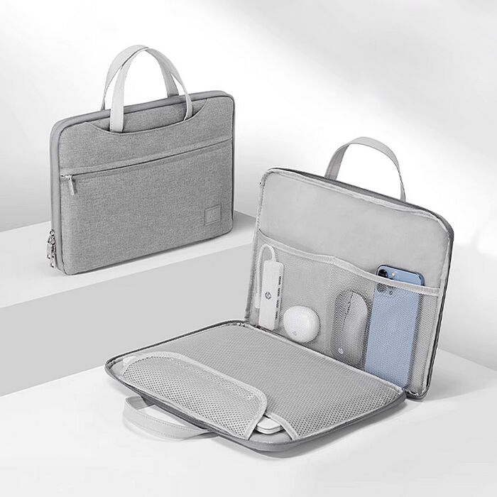 【HP 惠普】15.6吋 無印 素雅 防震Pack O 筆電手提包 ( 灰色 )