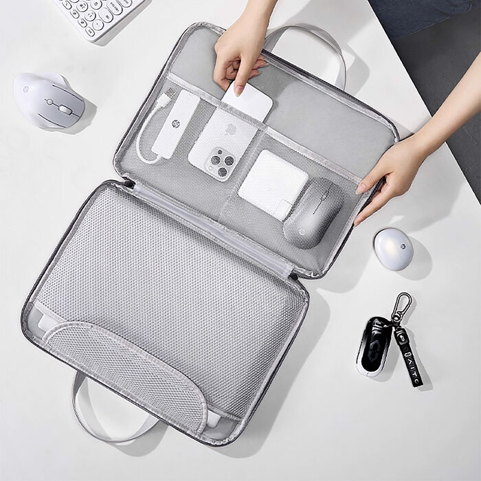 【HP 惠普】15.6吋 無印 素雅 防震Pack O 筆電手提包 ( 灰色 )