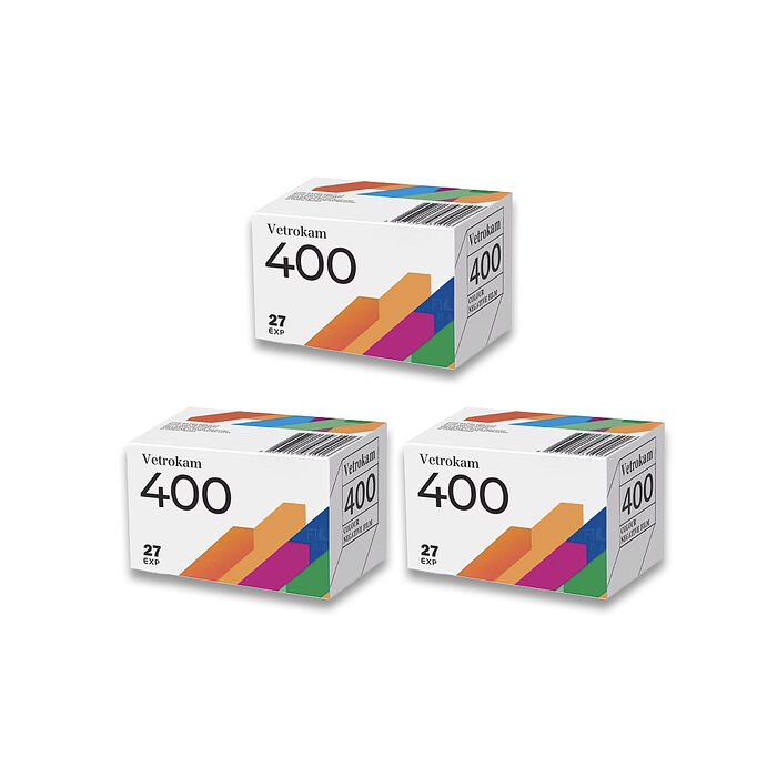 【Vetrokam】Vetrokam 歐洲沃克底片 彩色負片 彩色底片膠卷底片 iso400 27EXP ( 三入組 )