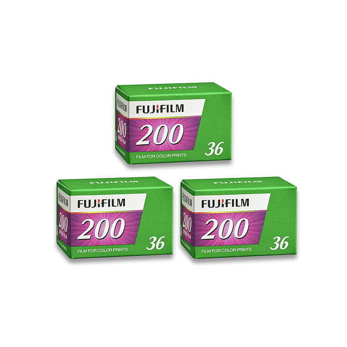 【富士FUJIFILM】彩色軟片200度(負片135/36 36張) 膠卷底片 ( 三入組 )