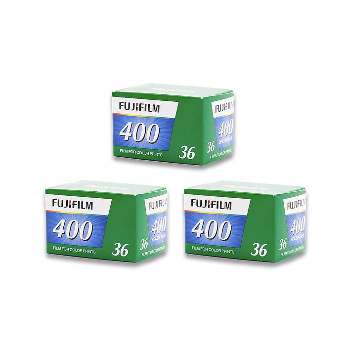 【富士FUJIFILM】彩色軟片400度(負片135/36 36張) 膠卷底片 ( 三入組 )
