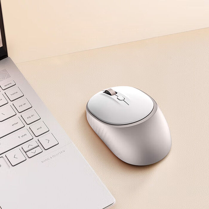 【HP 惠普】M231SE 銀白輕音設計 雙模無線滑鼠