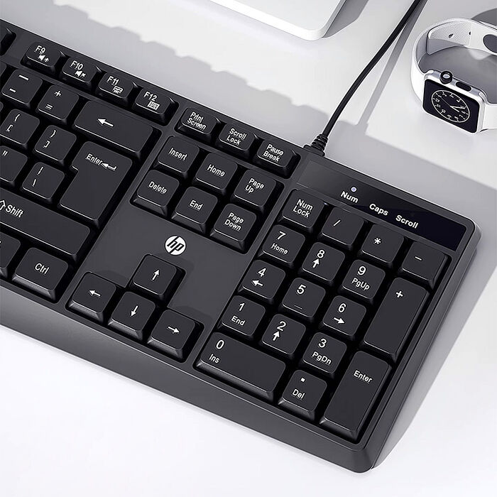 【HP 惠普】HP 惠普 KM10L 有線 鍵盤滑鼠組 ( 黑色 )