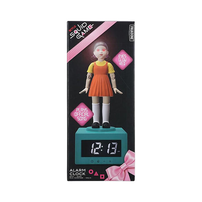 Paladone UK 魷魚遊戲 英熙娃娃 Figure 3合1 鬧鐘小夜燈(造型燈/魷魚遊戲鬧鐘/鬧鐘小夜燈/英熙娃娃)