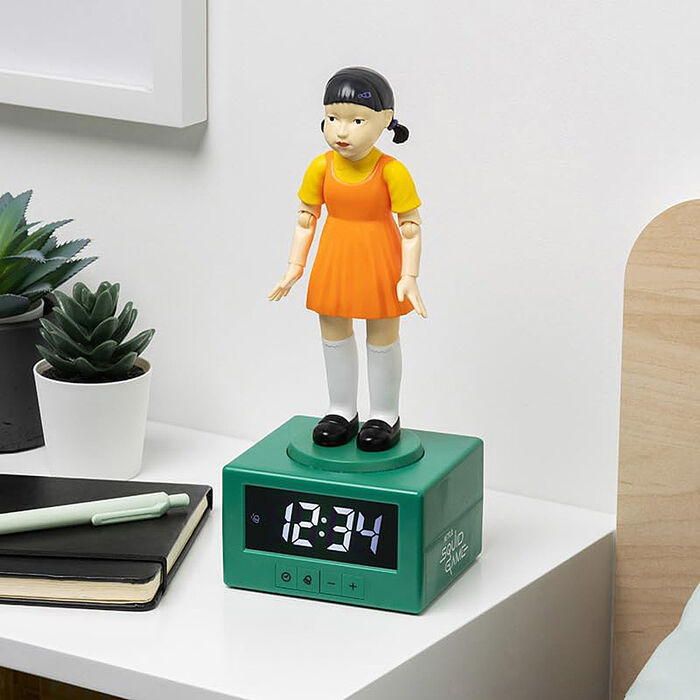 Paladone UK 魷魚遊戲 英熙娃娃 Figure 3合1 鬧鐘小夜燈(造型燈/魷魚遊戲鬧鐘/鬧鐘小夜燈/英熙娃娃)