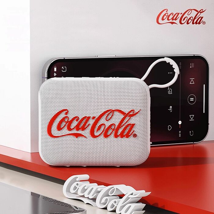 【Coca-cola】可口可樂 可掛提帶便攜式迷你小型藍芽音響 T21
