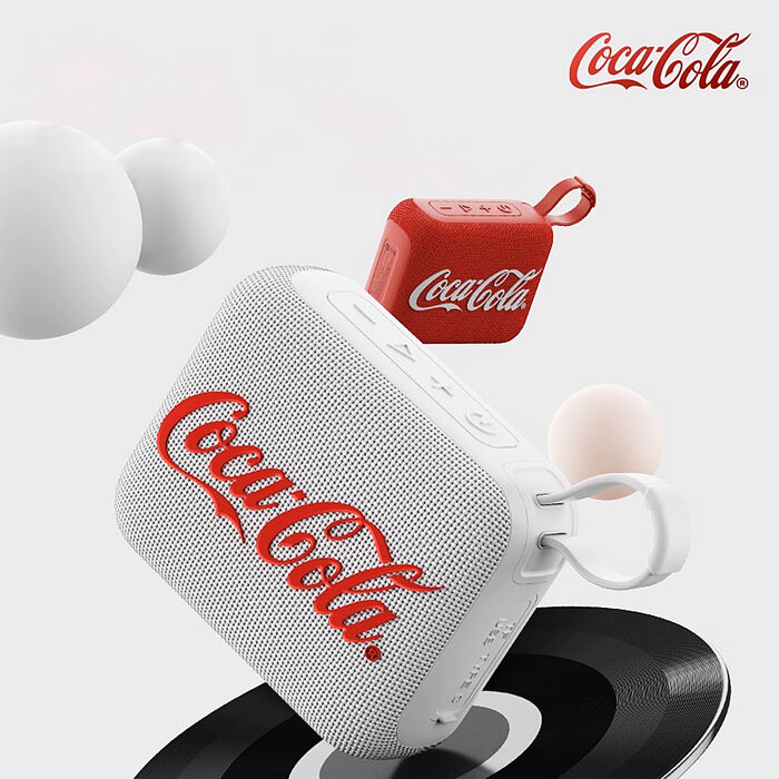 【Coca-cola】可口可樂 可掛提帶便攜式迷你小型藍芽音響 T21