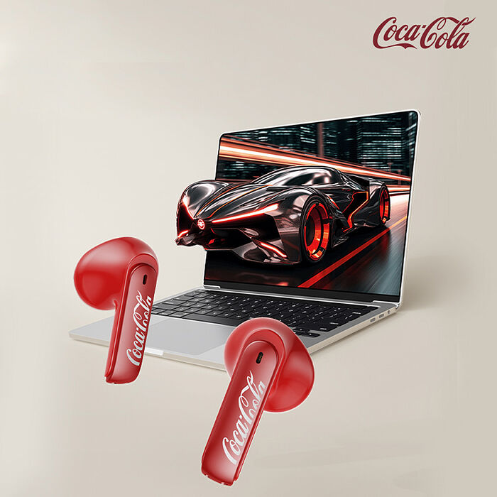 【Coca-cola】可口可樂 透明感半入耳降噪藍芽耳機 T36S
