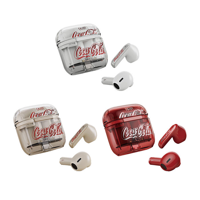【Coca-cola】可口可樂 透明感半入耳降噪藍芽耳機 T36S