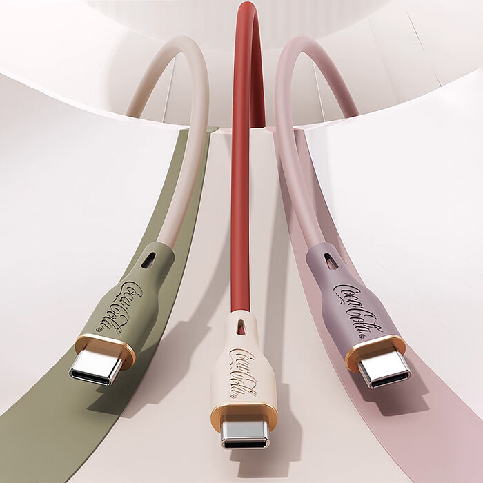 【Coca-cola】可口可樂 經典復古色Type-C雙頭快充傳輸線 C-1