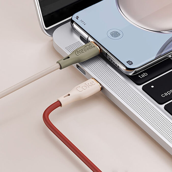 【Coca-cola】可口可樂 經典復古色Type-C雙頭快充傳輸線 C-1