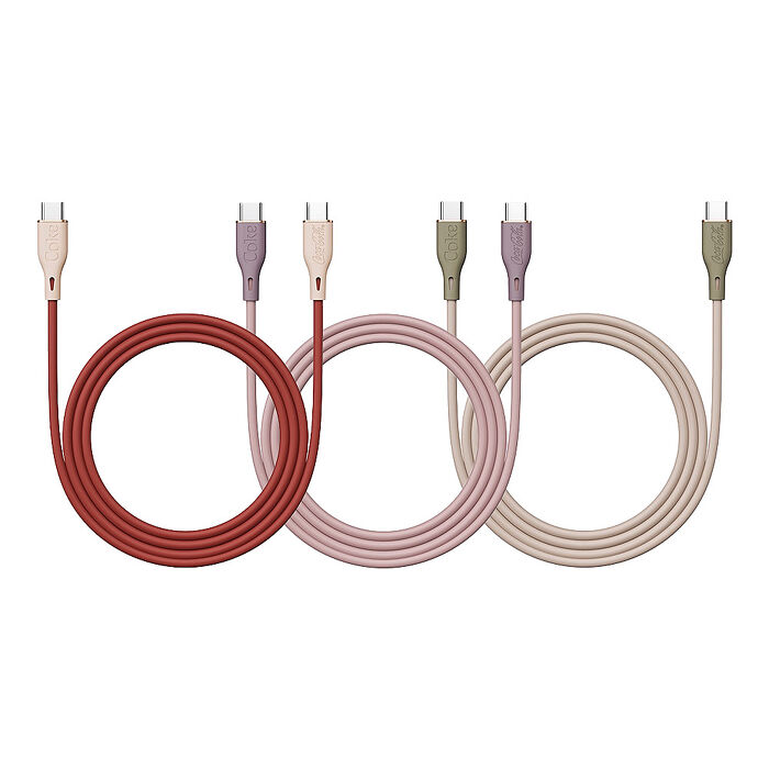 【Coca-cola】可口可樂 經典復古色Type-C雙頭快充傳輸線 C-1