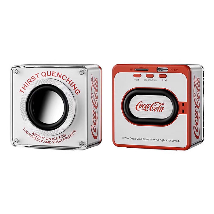 【Coca-cola】可口可樂 輕量高音質藍芽小方盒便攜音響 A01