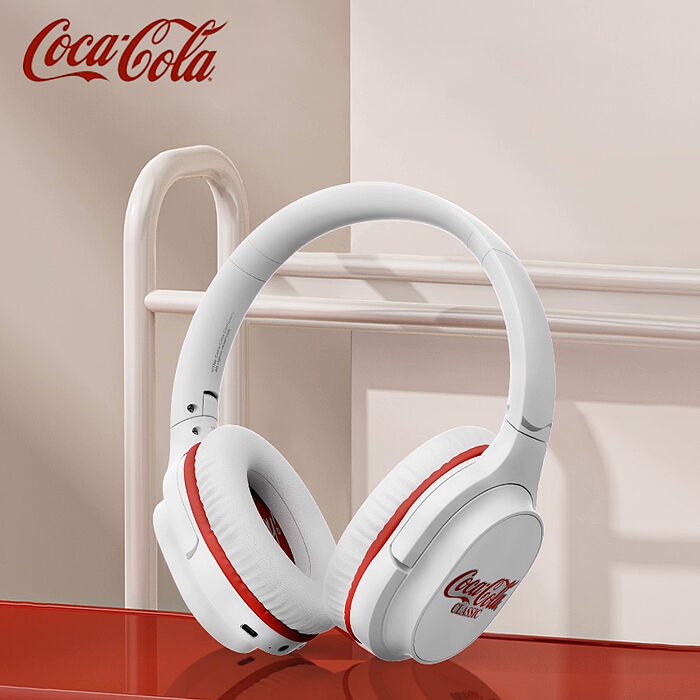 【Coca-cola】可口可樂 頭戴可折疊式降噪藍芽耳機 T18